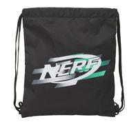 safta NERF GAME - Grand sac à dos plat, idéal pour les enfants de différents âges, confortable et polyvalent, qualité et résistance, 35 x 1 x 40 cm, Noir, M, Décontracté