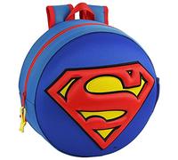Safta Sac à dos 3D rond Superman, 310 x 100 x 310 mm, Bleu/rouge/jaune, taille unique