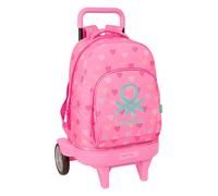Safta Sac à Dos à Roulettes Benetton Heart 33l 33x45x22cm