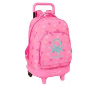 Safta Sac à Dos à Roulettes Benetton Heart 33l 33x45x22cm