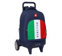 Safta Sac à Dos à Roulettes Compact Evolutive Benetton Flag