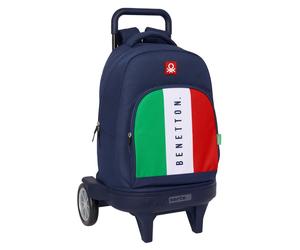Safta Sac à Dos à Roulettes Compact Evolutive Benetton Flag