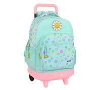 Safta- Sac à Dos à roulettes Compact Smiley World Summer Fun 33 x 45 x 22 cm, 612281918, Multicolore