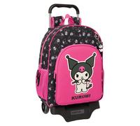 Safta Sac à dos à roulettes Kuromi Grand scolaire adaptable au chariot Rose Enfants 33x15x42 cm