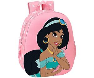 Safta Sac à dos avec design 3D et chariot 705 d'Aladdin, rose clair, 270x100x320 mm, Décontracté