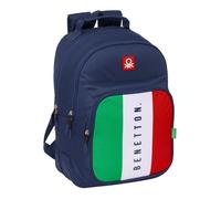 Safta Benetton Flag 20l 27x33x10 Cm Backpack Bleu Enfants