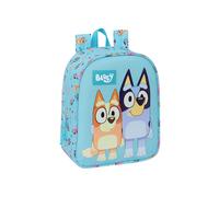 Safta Sac à dos enfant Bluey Mini – adaptable au chariot, 22x10x27 cm, bleu ciel, taille unique