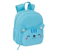 Safta Sac à dos en néoprène GATO – Idéal pour enfants, 20×9×25 cm, bleu clair, M
