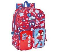 SPIDEY RESCUE - Sac à dos pour enfant, adaptable au chariot, nettoyage facile, idéal pour les enfants de différents âges, confortable et polyvalent, qualité et résistance, 26 x 11 x 34 cm, Rouge,