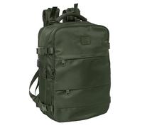 safta - Sac à dos de voyage en cabine, pour ordinateur portable 15,6", idéal pour les jeunes de différents âges, confortable et polyvalent, qualité et résistance, 29 x 19 x 44 cm, vert armée, M