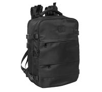 safta - Sac à dos de voyage en cabine pour ordinateur portable 15,6", idéal pour les jeunes de différents âges, confortable et polyvalent, qualité et résistance, 29 x 19 x 44 cm, Noir, M, Décontracté