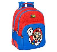 Safta - Sac à Dos Double Adapt.Chariot Super Mario 32 x 42 x 15 cm, Multicolore (612108773)