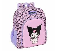 Safta Sac à dos scolaire Kuromi adaptable au chariot 15 L Rose 32x12x38 cm