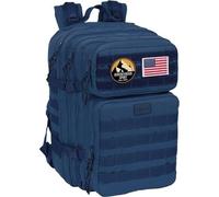 SAFTA | Sac à dos militaire tactique pour ordinateur portable 15,6 pouces résistant à l'eau, plusieurs compartiments - Sac à dos militaire gris système Molle, idéal pour les voyages, le travail et