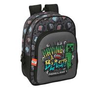 Safta Minecraft Graffiti 10l Backpack Noir,Gris Enfants