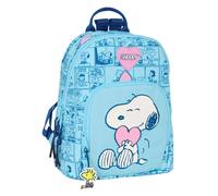 Safta Sac à dos Mini Snoopy Love 612539846 9,75 l 27x33x10 cm Bleu Enfants