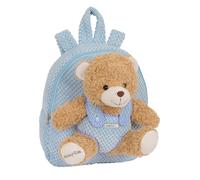 safta - Sac à dos préscolaire avec ours, sac à dos, facile à nettoyer, idéal pour les enfants, confortable et polyvalent, qualité et résistance, 23 x 7,5 x 27 cm, couleur bleu pastel, bleu pastel,