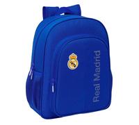 Safta Sac à dos scolaire Real Madrid – Adaptable au chariot 32x12x38 cm Bleu 15 L