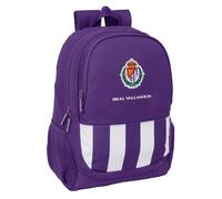 safta Real Valladolid - Sac à dos scolaire pour enfants, idéal pour les enfants de différents âges, confortable et polyvalent, qualité et résistance, 32 x 16 x 44 cm, Violet/Blanc, M, Décontracté