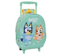 safta | Sac à Dos Scolaire à roulettes Bluey 3D Termoconformada, Dos et Bretelles rembourrés, Porte-Bouteille, Dimensions : 27 x 10 x 33 cm