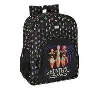 safta | Sac à dos scolaire junior K-Pop Demon Hunters Sound compatible avec un chariot, dos et bretelles rembourrés, poche avant zippée, porte-bouteille, dimensions : 32 x 12 x 38 cm
