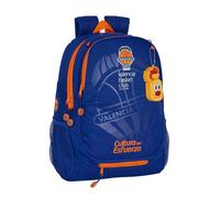 safta Sac à dos adaptable chariot porte-ballon Valencia Basket, bleu/orange, 320 x 160 x 440 mm