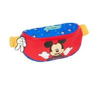 SAFTA | Sac Banane Disney Mickey Mouse Good Day, Compartiment Principal zippé, Sangle réglable à Boucle, 23 x 9 x 14 cm