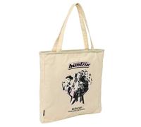 Safta Sac fourre-tout avec fermeture éclair K-Pop Demon Hunters Star, grande capacité avec compartiment principal, poche intérieure avec fermeture éclair, poignées de main, couleur beige, dimensions