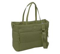 safta | Sac scolaire Basic vert con compartiment rembourré pour ordinateur portable 14,1″, grande fermeture zippée, poche intérieure et 2 poches avant, bandoulière réglable amovible