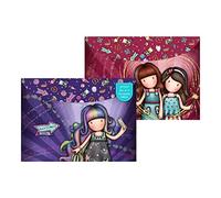 Safta- Lot de 2 enveloppes PP A4 avec Broche Gorjuss Fairground Fireworks 33 x 24 x 1 cm, 669GJS12, Multicolore