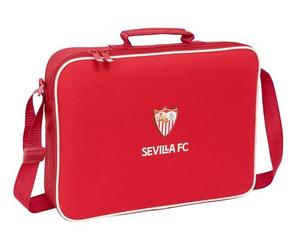 safta Sevilla FC - Portefeuille extrascolaire, sac à bandoulière, confortable et polyvalent, qualité et résistance, 38 x 6 x 28 cm, rouge, M, Décontracté