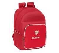 Safta Sevilla FC - Sac à dos scolaire pour enfants, idéal pour les enfants de différents âges, confortable et polyvalent, qualité et résistance, 32 x 15 x 42 cm, rouge, M, Décontracté