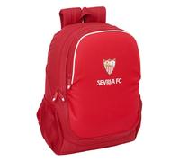 Safta Sevilla FC - Sac à dos scolaire pour enfants, idéal pour les enfants de différents âges, confortable et polyvalent, qualité et résistance, 32 x 16 x 44 cm, rouge, M, Décontracté