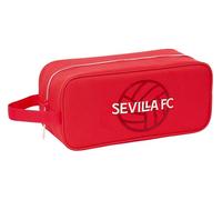 Safta Sevilla FC - Sac à Chaussures Moyen, Multifonction, Sport, extrascolaire, Football, Confortable et Polyvalent, 34 x 14 x 15 cm, Couleur Rouge, Rouge, Estándar, Décontracté