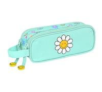 safta -812281746 Trousse Double Smiley World Summer Fun 21 x 8 x 6 cm, Multicolore, Standard (812281513)