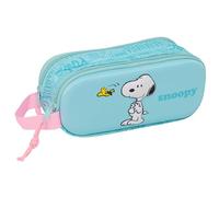 safta SNOOPY - Trousse double 3D, trousse pour enfant, idéale pour les enfants d'âge scolaire, confortable et polyvalente, qualité et résistance, 21 x 6 x 8 cm