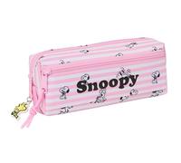 Snoopy - Trousse Triple Petite, Trousse pour Enfant, idéale pour Les Enfants d'âge Scolaire, Confortable et Polyvalente, qualité et résistance, 22 x 6 x 8,5 cm