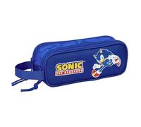 safta Sonic Trousse Double pour Enfant, idéale pour Les Enfants d'âge Scolaire, Confortable et Polyvalente, qualité et résistance, 21 x 6 x 8 cm