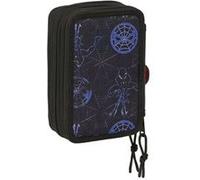 Safta - Trousse scolaire Spiderman Attack - 37 outils inclus, 5-14 ans, 12,5x5,5x19,5 cm