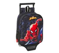 SAFTA Spiderman Attack - Sac à Dos de crèche avec Chariot, idéal pour Enfants de différents âges, Confortable et Polyvalent, qualité et résistance, 22 x 10 x 27 cm, Noir, M, Décontracté