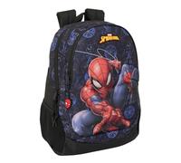 Safta SPIDERMAN ATTACK - Sac à dos scolaire pour enfants, idéal pour les enfants de différents âges, confortable et polyvalent, qualité et résistance, 32 x 16 x 44 cm, Noir, M, Décontracté