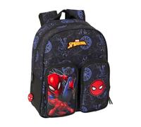 safta SPIDERMAN ATTACK - Sac à dos scolaire pour enfants, idéal pour les enfants de différents âges, confortable et polyvalent, qualité et résistance, 27 x 10 x 33 cm, Noir, M, Décontracté