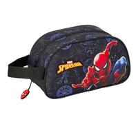 Safta Spiderman Attack - Trousse Scolaire Moyenne avec poignée, Trousse pour Enfant, Adaptable au Chariot, Nettoyage Facile, Confortable et Polyvalent, qualité et résistance, 26 x 12 x 15 cm, Noir,