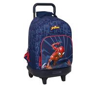 Safta Spider-man 33l 33x45x22cm Wheeled Backpack Bleu Enfants