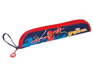 Safta Spiderman Neon - Trousse à flûtes, qualité et résistance maximale, flûte, Instrument de Musique, 37 x 2 x 8 cm, Couleur Bleu Marine