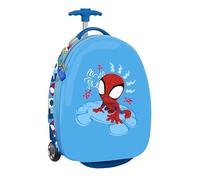 Safta – Sac à dos trolley Spidey Rescue 16 pouces à roulettes Bleu