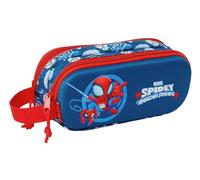 safta Spidey Trousse Double 3D pour Enfants d'âge Scolaire, Confortable et Polyvalente, qualité et résistance, 21 x 6 x 8 cm, Bleu Marine/Rouge, Bleu Marine/Rouge, Estándar, Décontracté