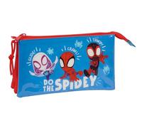 safta Spidey Trousse Triple pour Enfant, idéale pour Les Enfants d'âge Scolaire, Confortable et Polyvalente, qualité et résistance, 22 x 3 x 12 cm