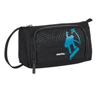 Safta Spray Trousse avec Poche Amovible remplie pour Enfants, idéale pour Les Enfants d'âge Scolaire, Confortable et Polyvalente, qualité et résistance, 20 x 8,5 x 11 cm, Couleur, Noir, Estándar,
