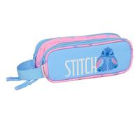 safta STITCH BRIGHT Trousse double pour enfant, idéale pour les enfants d'âge scolaire, confortable et polyvalente, qualité et résistance, 21 x 6 x 8 cm